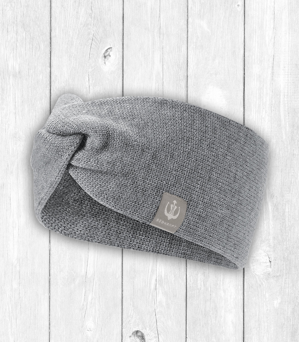 Strick-Stirnband NAVY / ROSA / GRAU