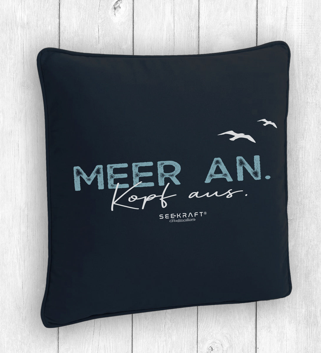Kissenbezug „MEER AN“ NAVY/CREME