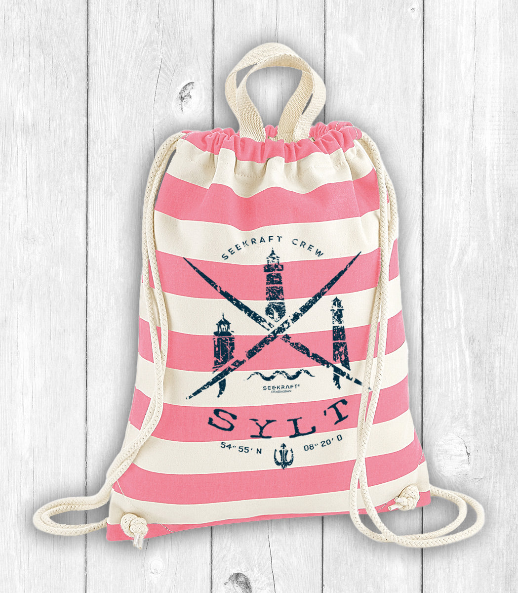 Matchbeutel „SURFIN SYLT“ ROSA/CREME