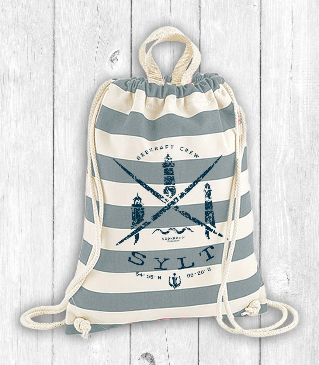 Matchbeutel „SURFIN SYLT“ GRAU/CREME