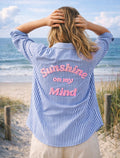 Bluse Evi „SUNSHINE“ – BLAU GESTREIFT