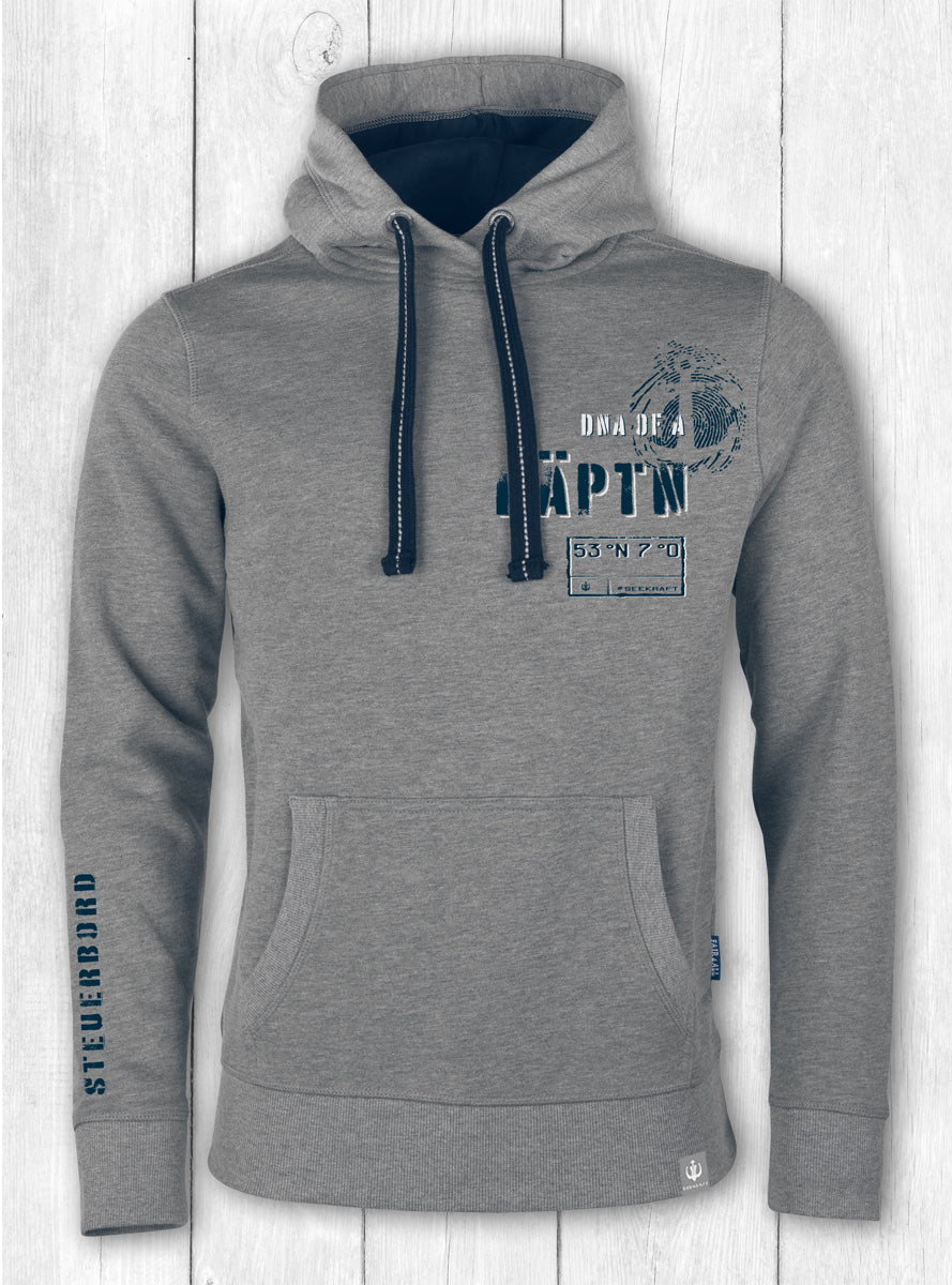 Hoodie Alex „KÄPTN“ – GRAU