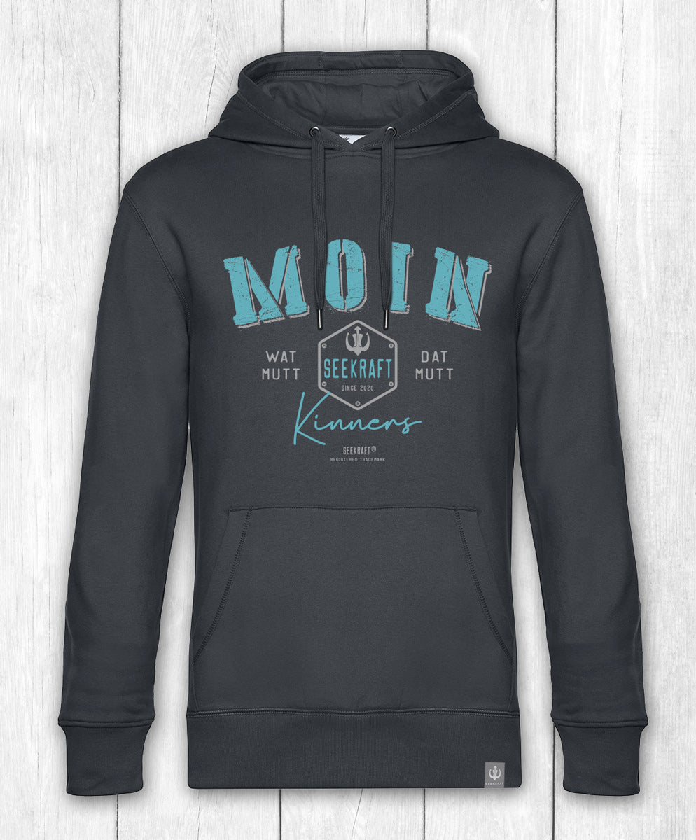 Hoodie Ben „MOIN KINNERS“ – ANTHRAZIT