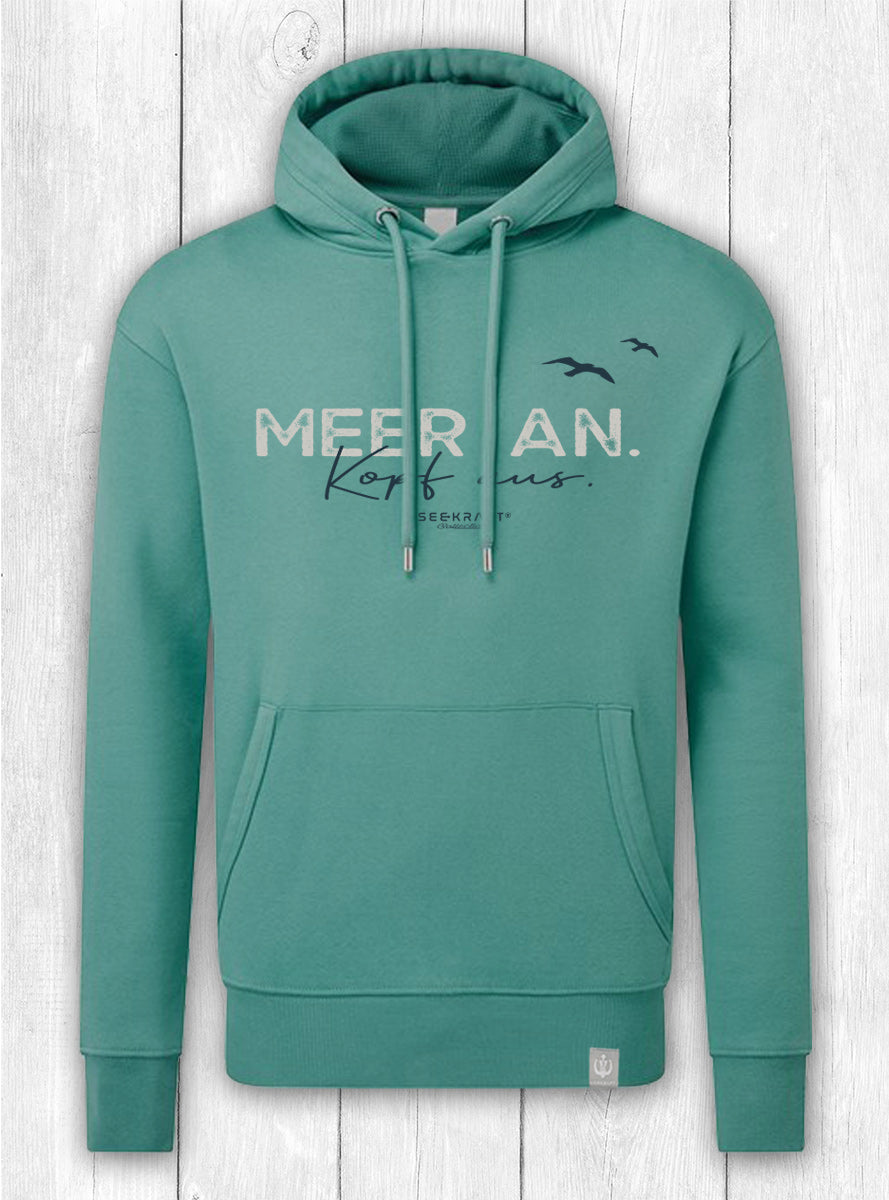Hoodie Kim „MEER AN“ – TÜRKIS
