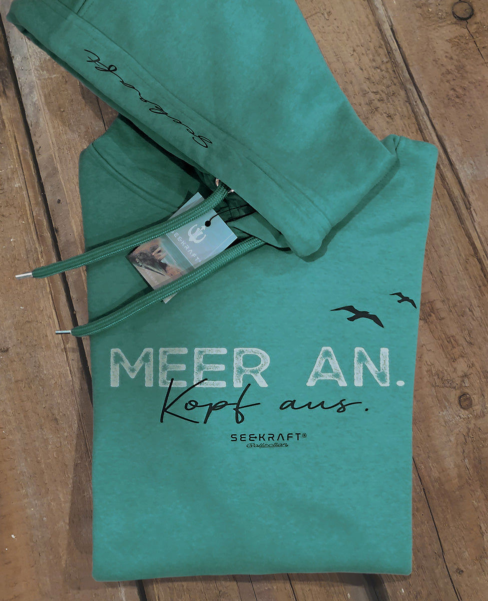 Hoodie Kim „MEER AN“ – TÜRKIS