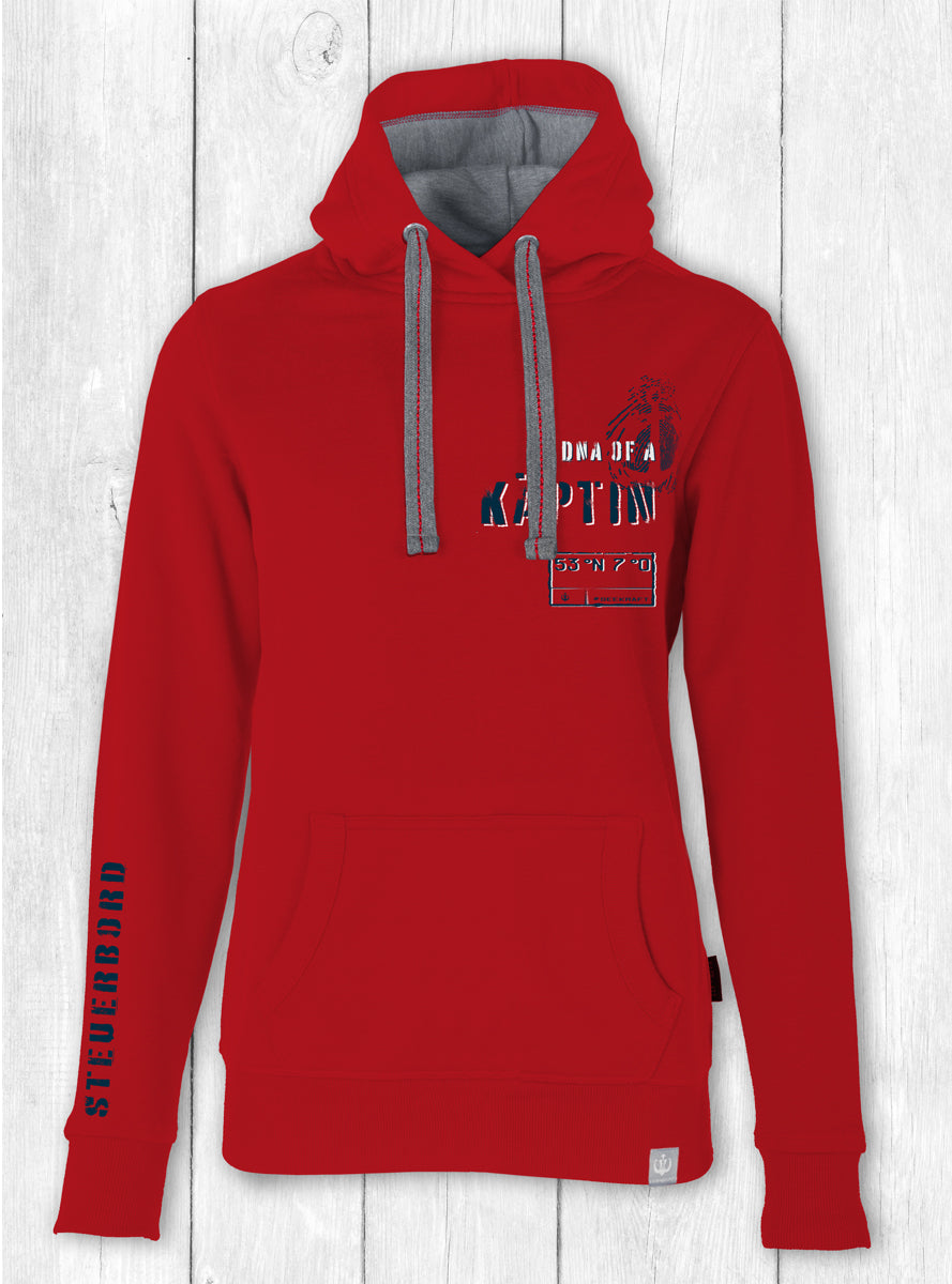 Hoodie Alex „KÄPTIN“ – ROT