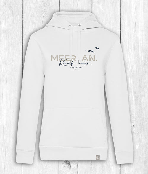 Hoodie Greta „MEER AN“ – WEISS