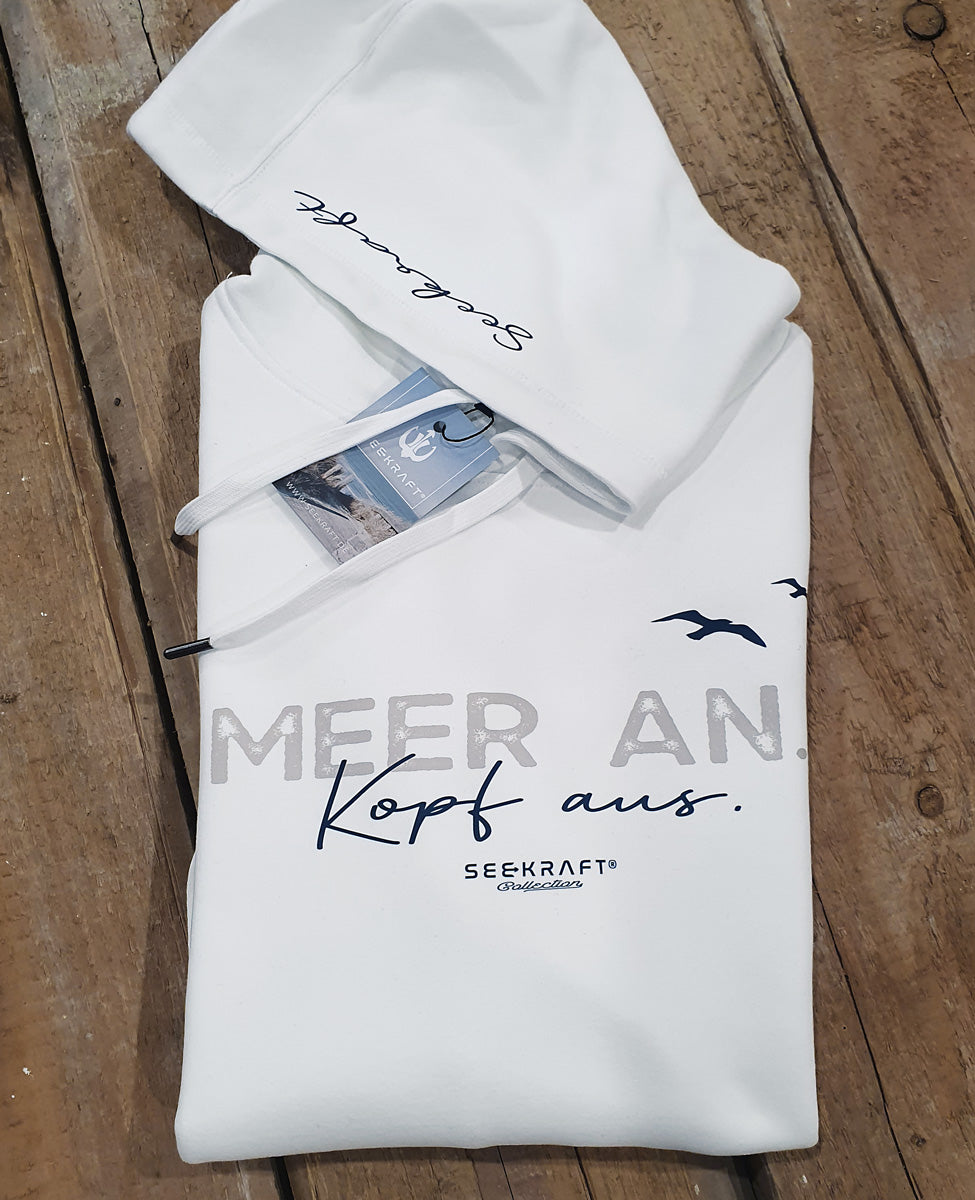 Hoodie Toni „MEER AN“ – WEISS