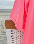 Sweatkleid „MEER LIEBE“ – NEON-CORALLE