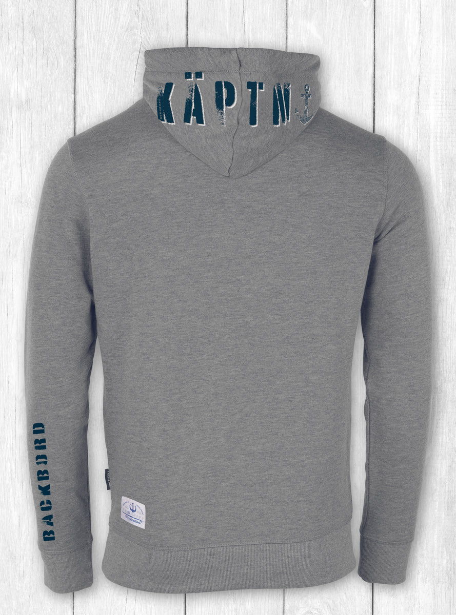 Sweatjacke Kai „KÄPTN“ – GRAU HEATHER