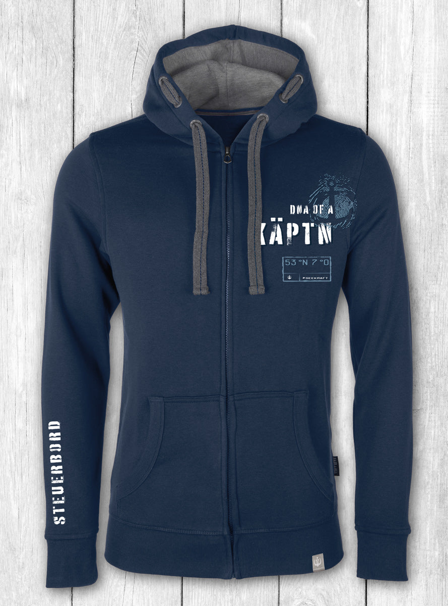 Sweatjacke Kai „KÄPTN“ – DENIM