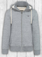 Sweatjacke KNUT mit Sherpa-Futter – GRAU-MELIERT