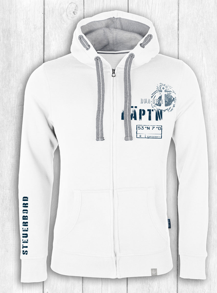Sweatjacke Kai „KÄPTN“ – OFFWHITE
