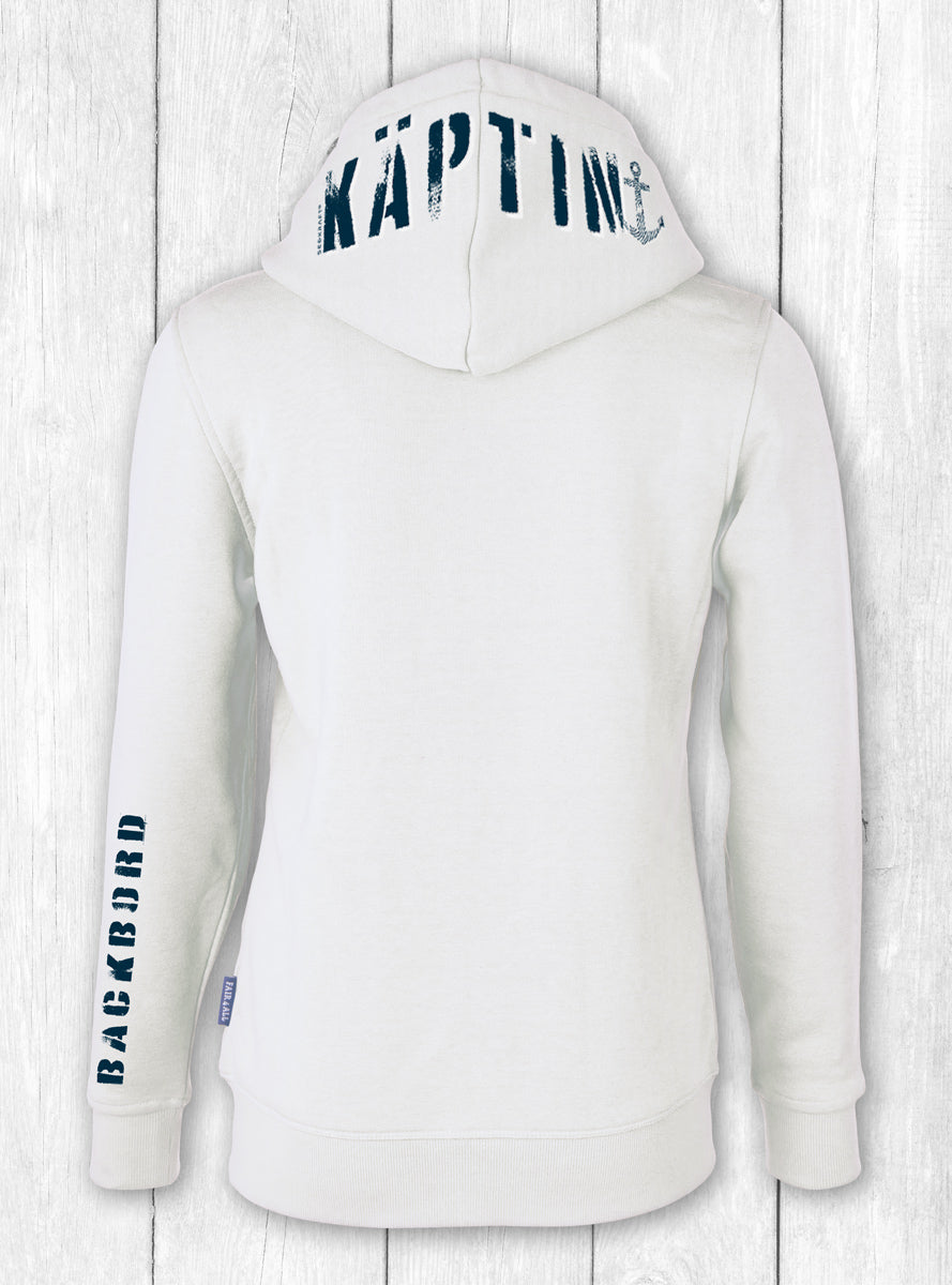 Damen-Sweatjacke Merit „KÄPTIN“ - OFFWHITE