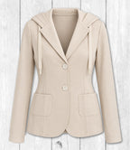 Kapuzen-Sweatblazer TESSA - CREME