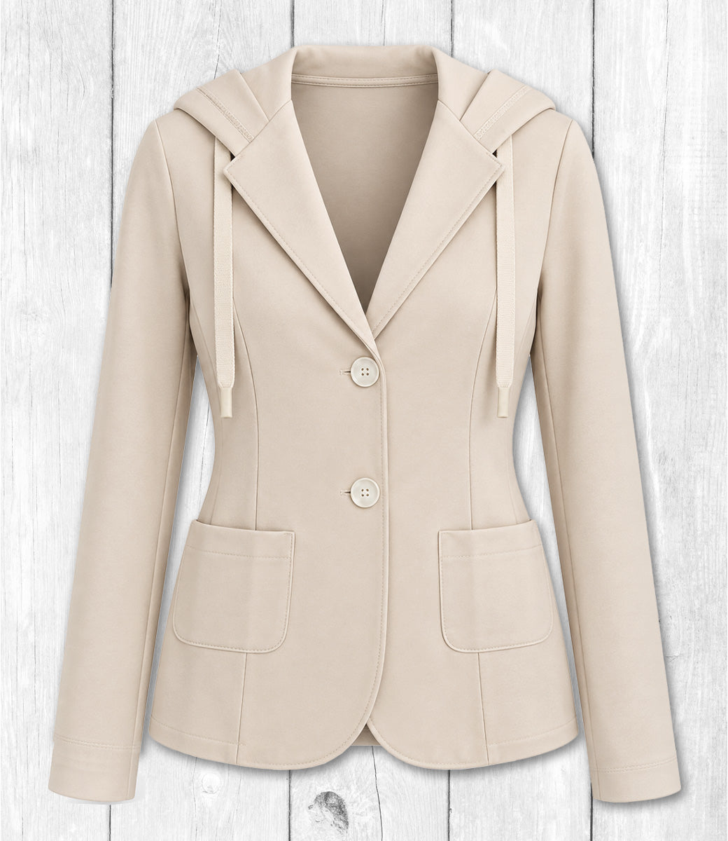 Kapuzen-Sweatblazer TESSA - CREME