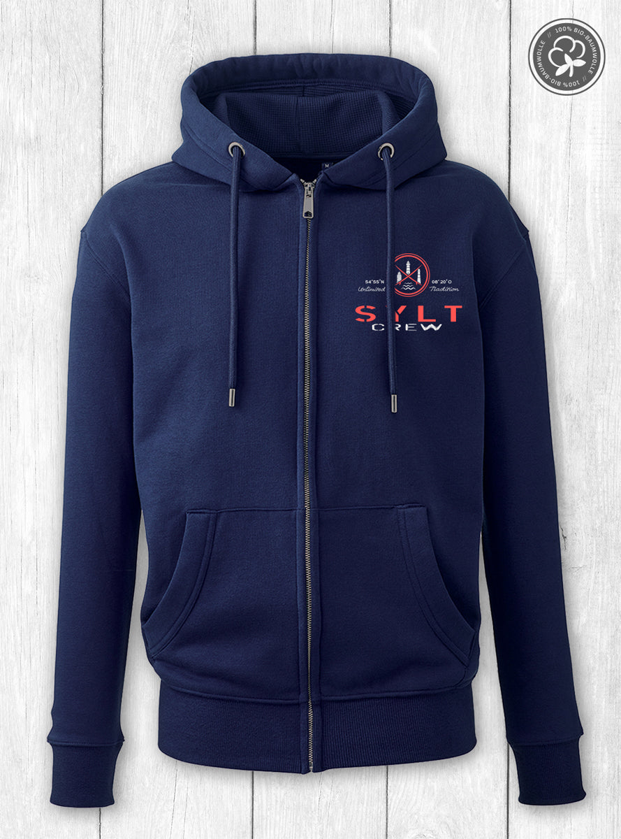 Damen-Sweatjacke Linda „SYLT CREW“ – DUNKELBLAU