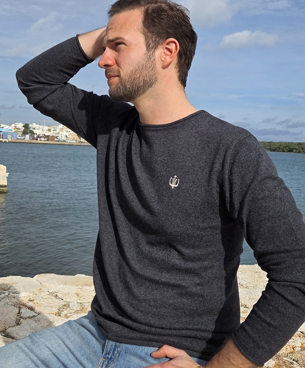 Strickpullover LASSE – CHARCOAL