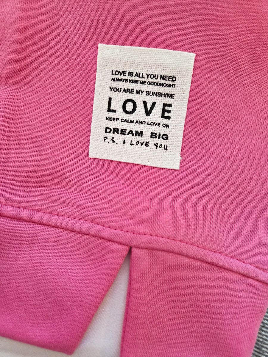 Sweater Yara „LOVE“ – PINK
