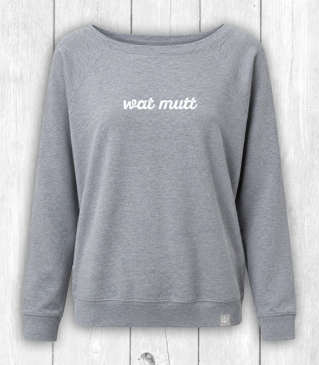 Sweater Tess "WAT MUTT" – GRAU-HEATHER