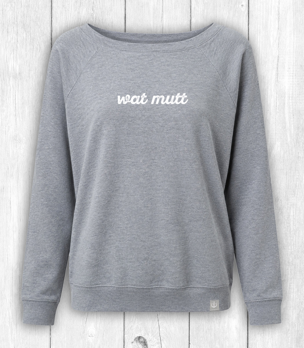 Sweater Tess "WAT MUTT" – GRAU-HEATHER
