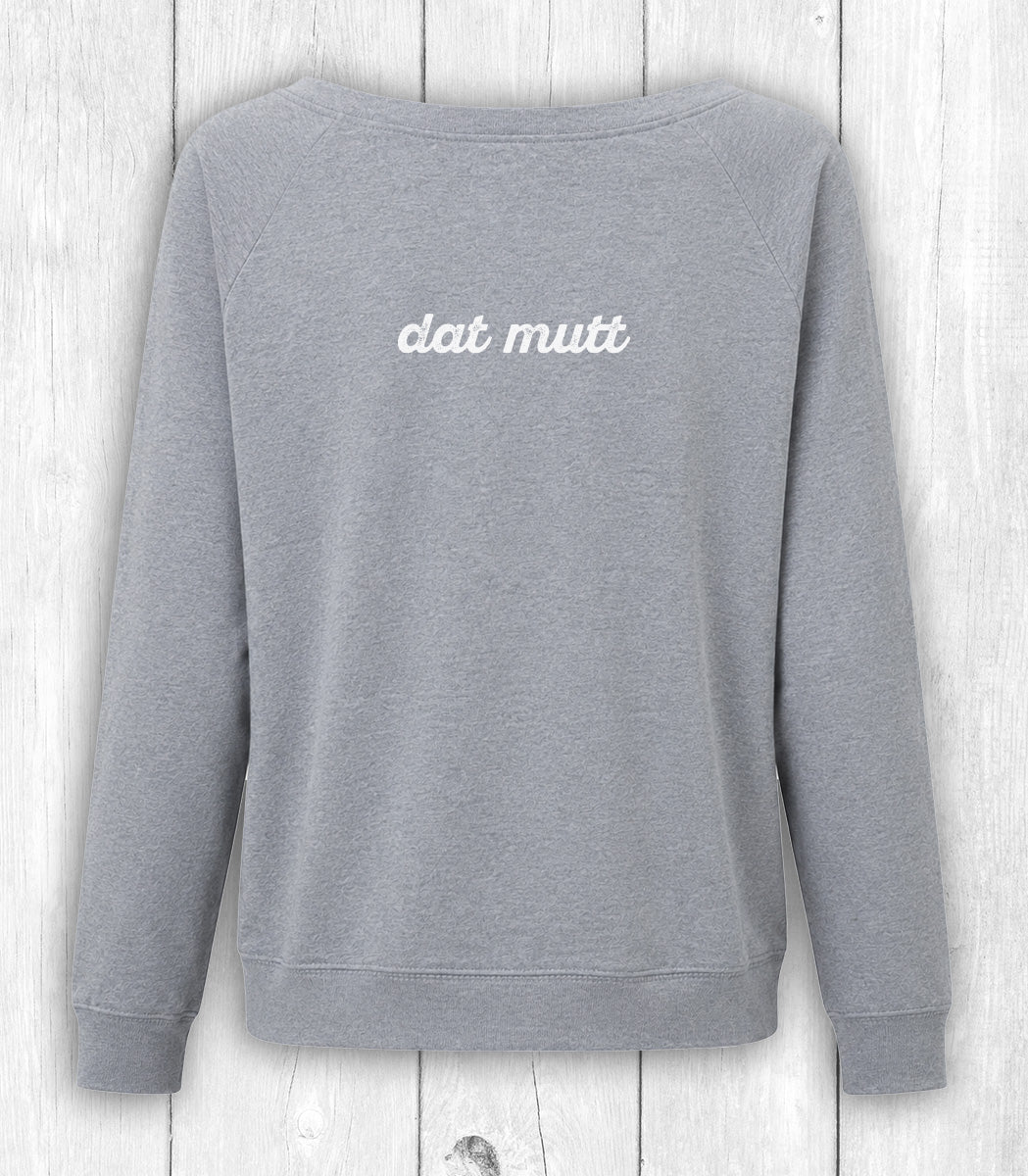 Sweater Tess "WAT MUTT" – GRAU-HEATHER