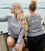 Sweater Tess "WAT MUTT" – GRAU-HEATHER