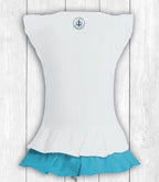 Kinder-Shirt Ida „STRANDDEERN“ – WEISS / TÜRKIS