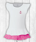 Kinder-Shirt Ida „ANKER GLITZER“ – WEISS / PINK