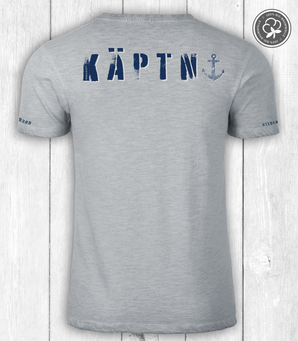 Shirt Sierk „KÄPTN“ – HELLGRAU