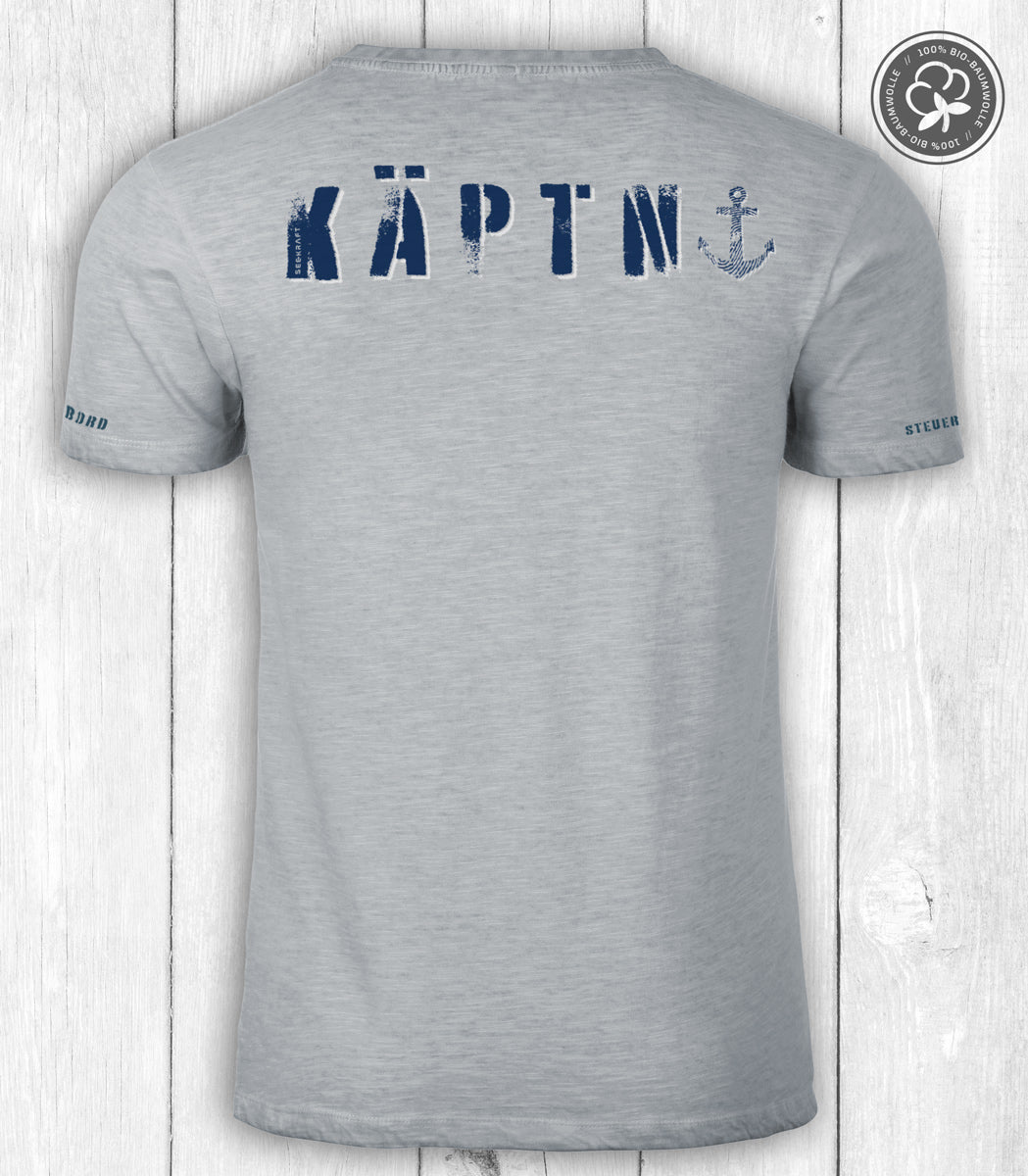 Shirt Sierk „KÄPTN“ – HELLGRAU