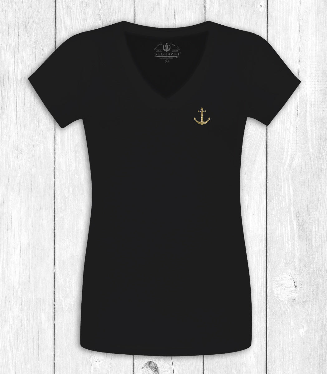 Shirt Auri „ANKER GLITZER“ – SCHWARZ