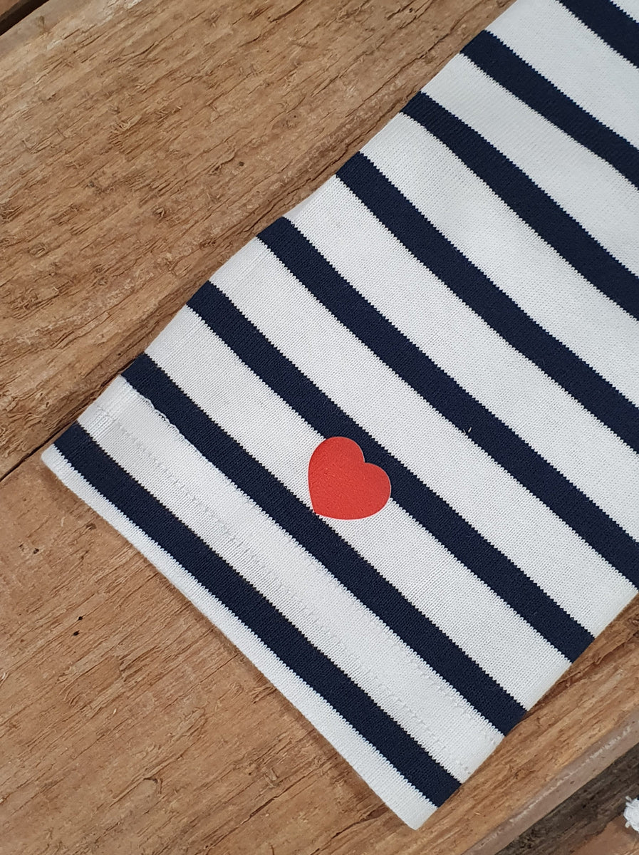 Shirt Levke „MOIN GLÜCK“ – WEISS/NAVY GESTREIFT