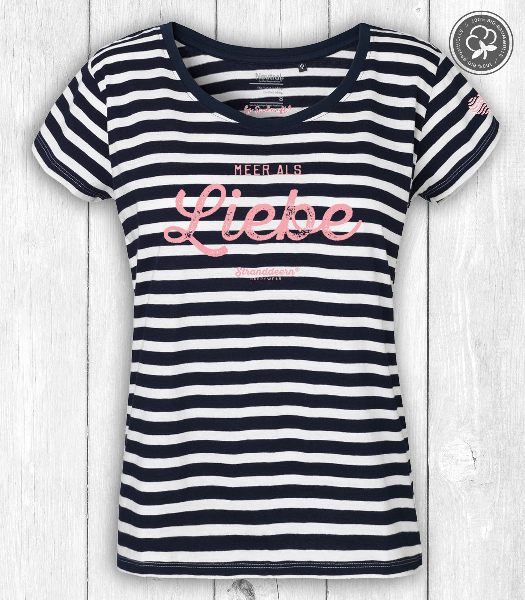 Shirt Smilla „MEER LIEBE“ – NAVY/WEISS GESTREIFT