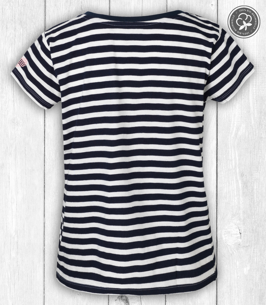 Shirt Smilla „MEER LIEBE“ – NAVY/WEISS GESTREIFT