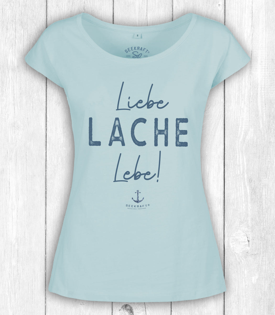 Shirt Mila „LACHE“ – HELLBLAU