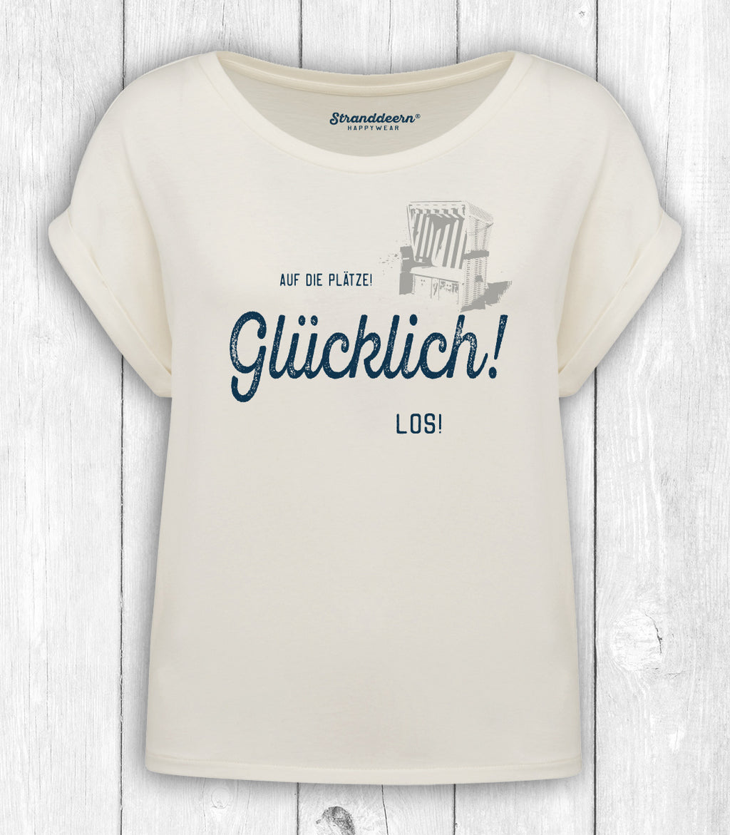 Shirt Swantje „GLÜCKLICH“ – CREME