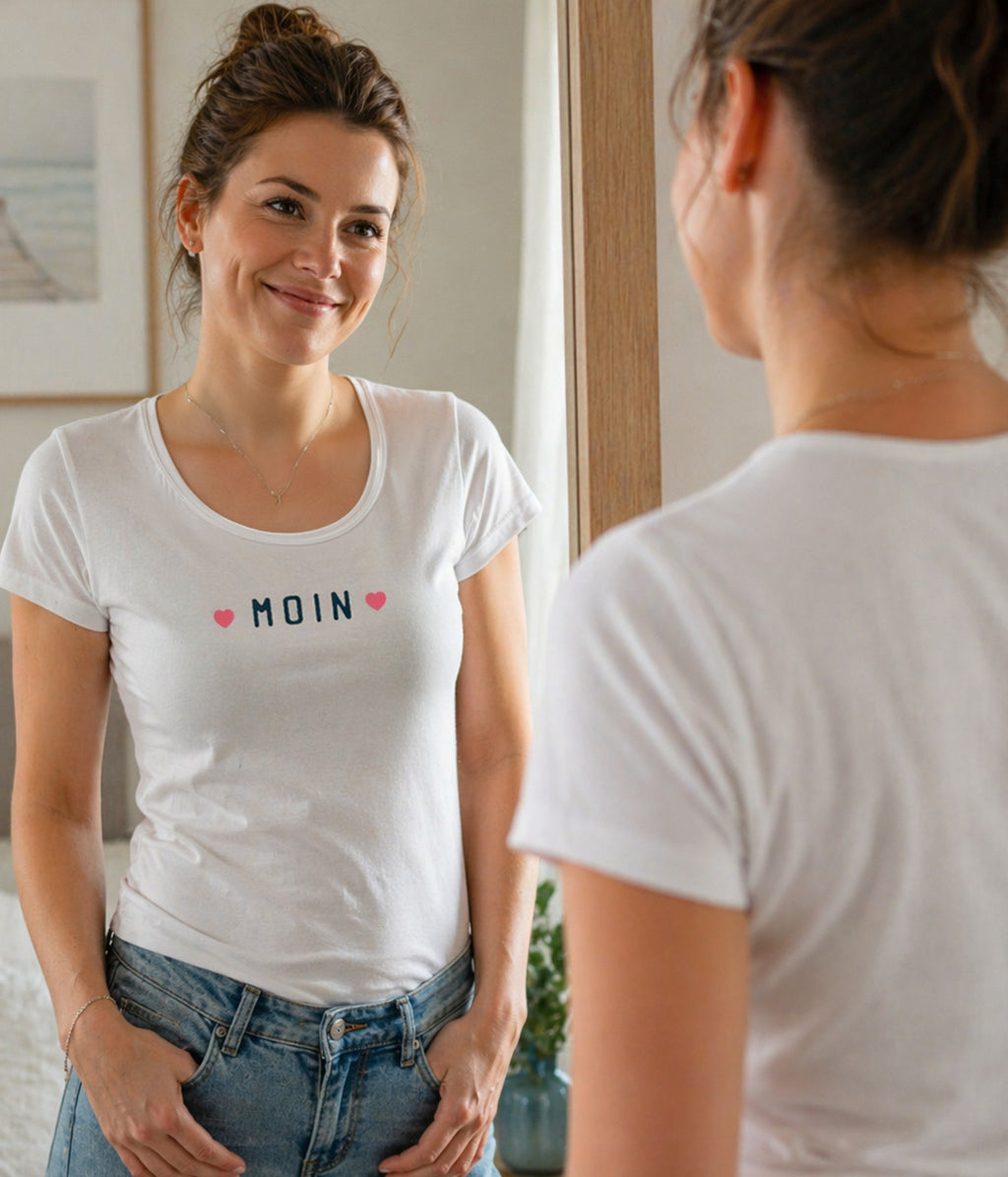Shirt Alea „NIOM > MOIN“ – WEISS