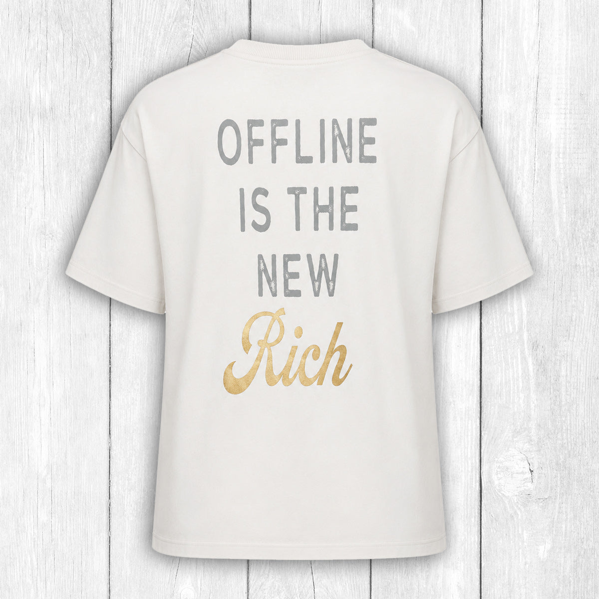 Shirt Nell "OFFLINE" - CREME