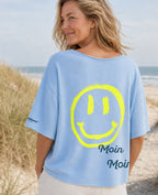 Sweatshirt „SMILE“ – HELLBLAU