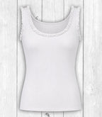 Trägershirt Lilly mit Rüschen – WEISS
