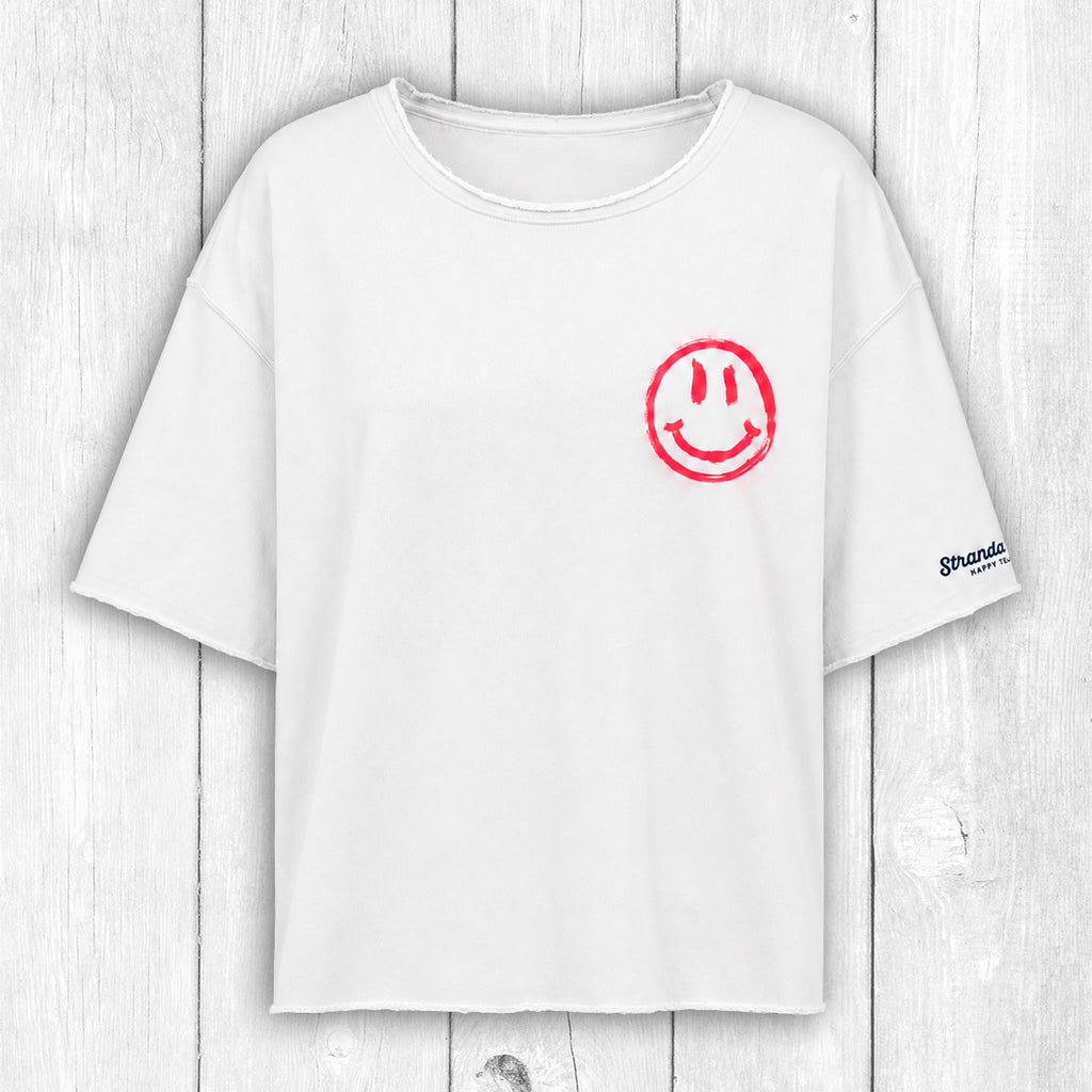 Sweatshirt „SMILE“ – WEISS