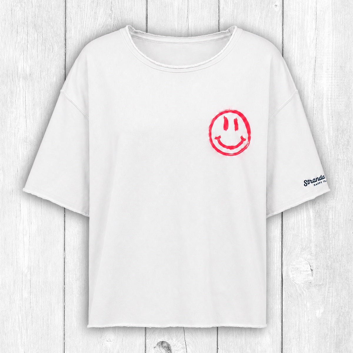 Sweatshirt „SMILE“ – WEISS